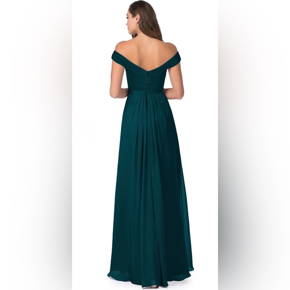 Azazie Audrianna Dress in pine green - Picture 4 of 4